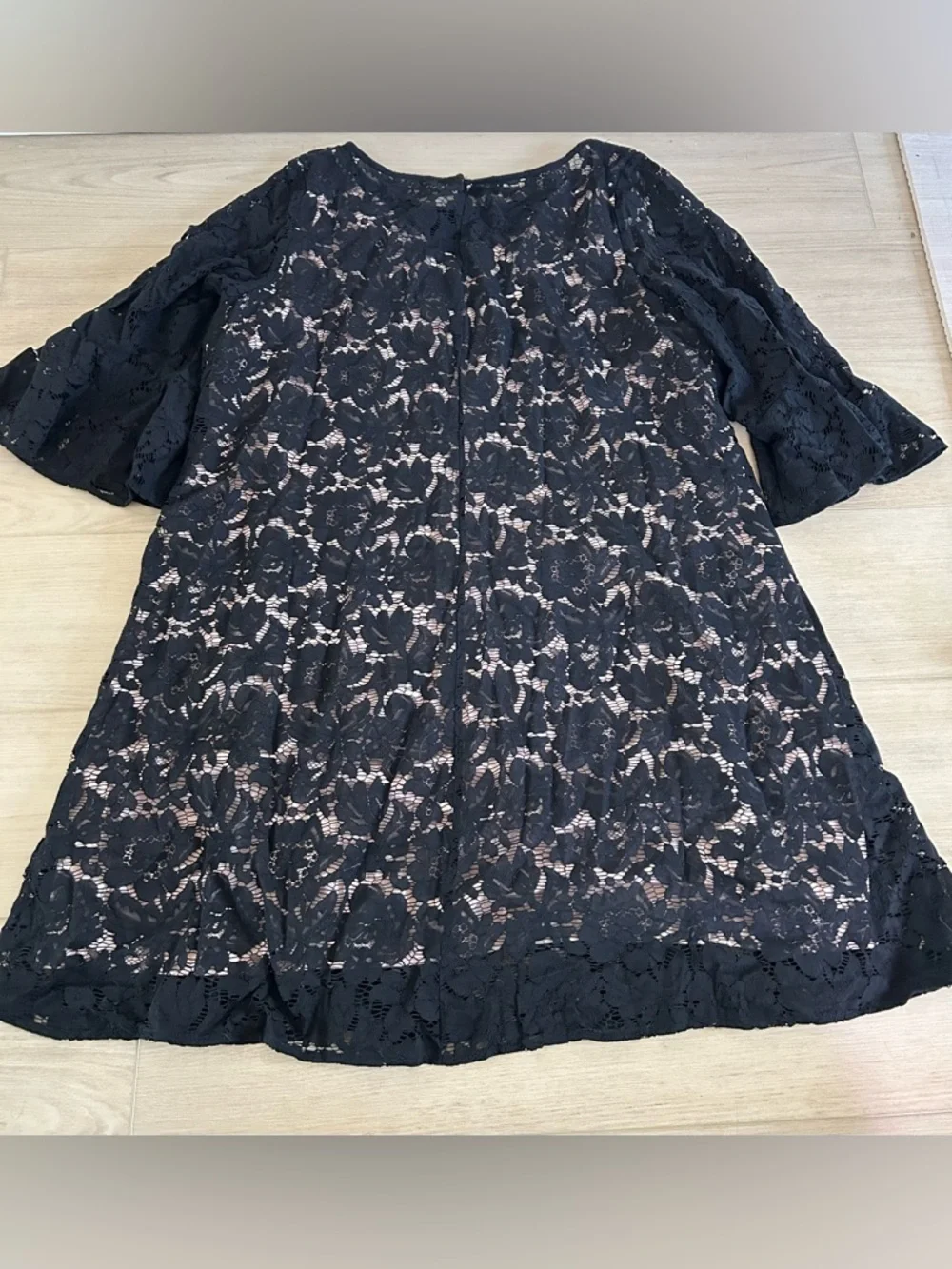 Lane Bryant Black Lace Bell Sleeve Dress - Picture 8 of 10